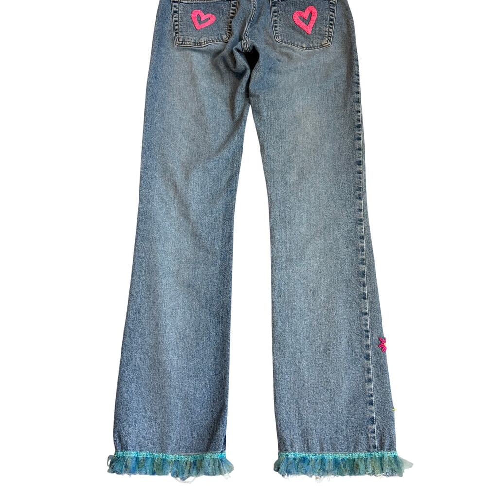 Gap, Light Blue, Patchwork, Fringed Hem, Boot Cut… - image 4